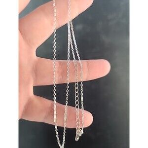 925 Sterling Silver Adjustable Chain Necklace Vintage